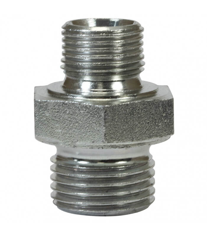 Raccord Réducteur BSP 1/2" X 5/8" En Acier - Mamelon Haute Pression Cône 60° - Pour Circuits Hydrauliques Industriels Et Agricoles