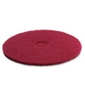 Pads rouges moyennement souples Karcher 356 mm – Lot de 5